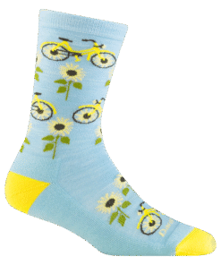 Darn Tough Socks Women's Sun Pedal Crew  Lightweight Lifestyle Sock-Last Chance