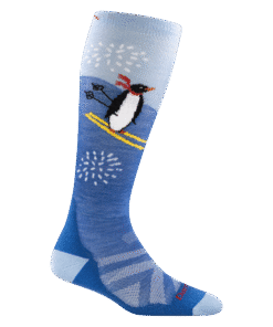 Darn Tough Socks Kids Penguin Peak Over-the-Calf Midweight Ski & Snowboard Socks