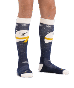Alternative view of Darn Tough Socks Kids Polar Bear Over-the-Calf Midweight Ski & Snowboard Socks